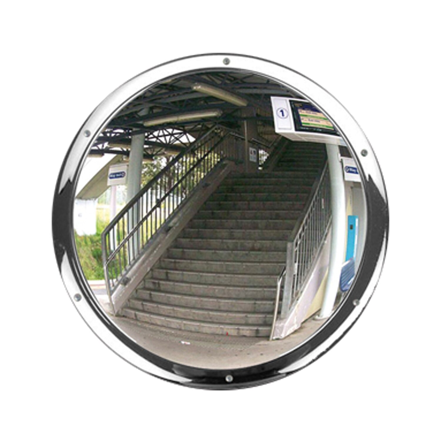 INDOOR edelstaal spiegel, rond, 500x80mm.