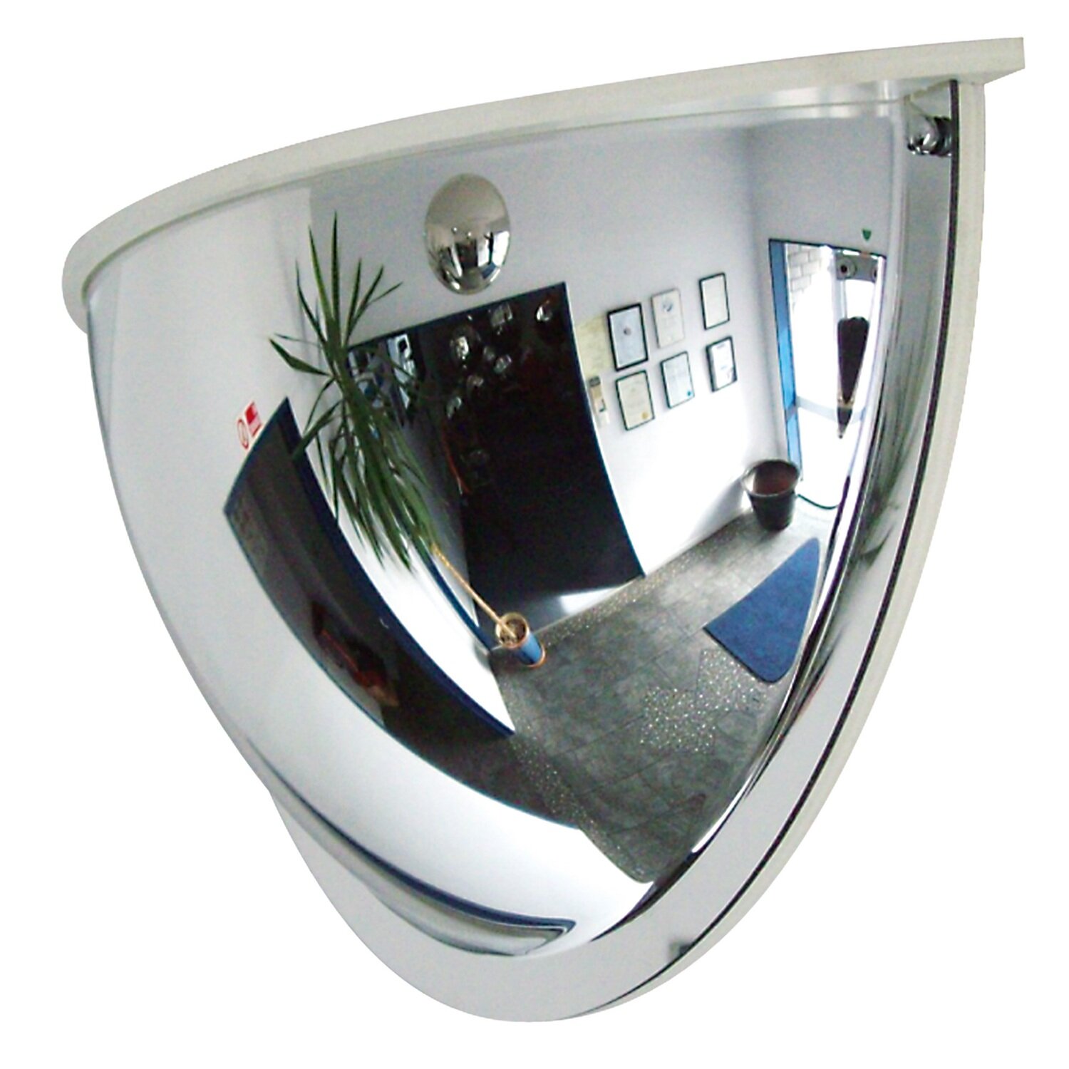 PANORAMA 180º drie-wegen-spiegel met kader 600x300x165mm.