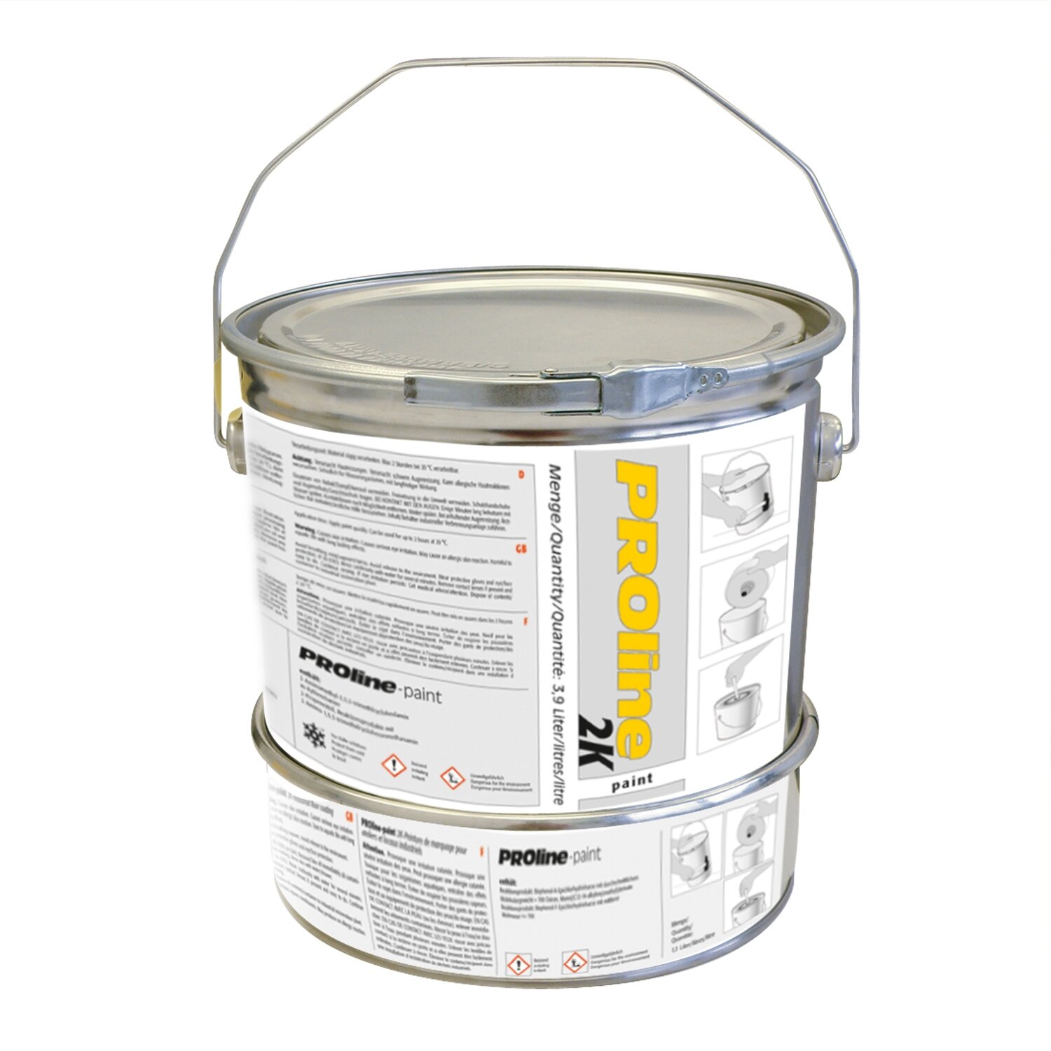 PROLine-paint 2 comp. vloerverf 5 Ltr, wit.