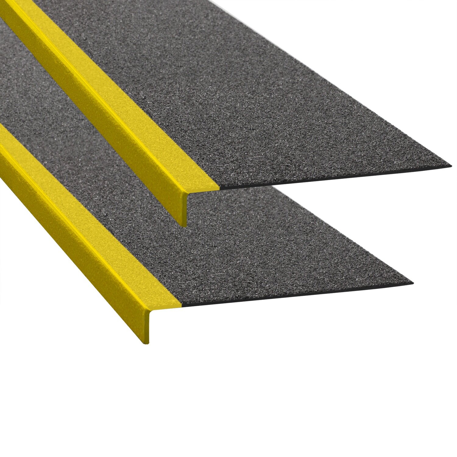 PROLine Anti-slip (hoek) kunststof zwart/geel 230x1000mm, opkant 30mm.