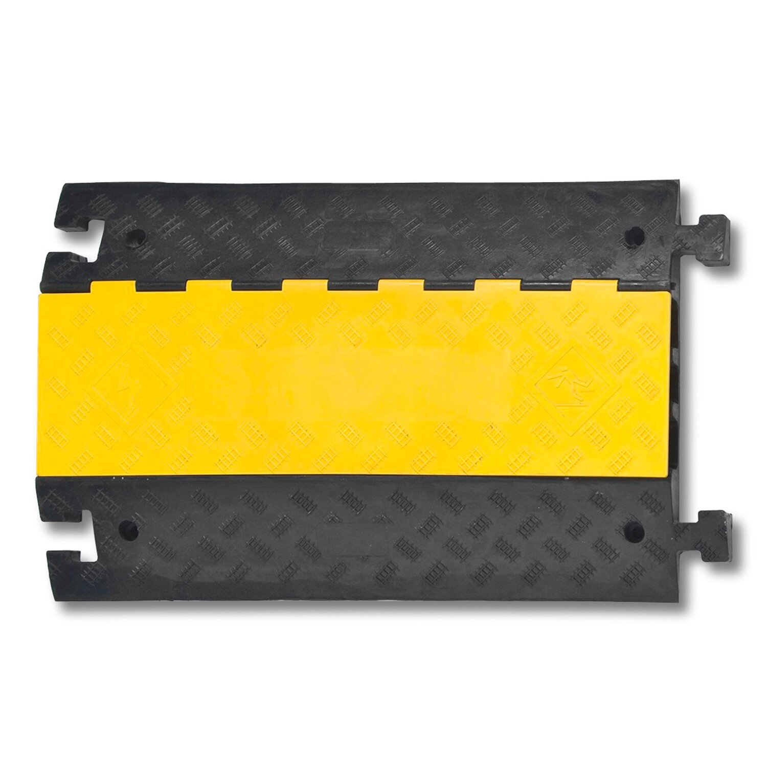 MORION kabelgoot groot (standaardelement) 600x870x75mm, zwart/geel.