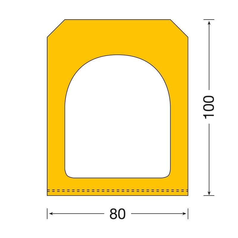 MORION bumper 35x90mm 100x80mm, lengte 1000mm.