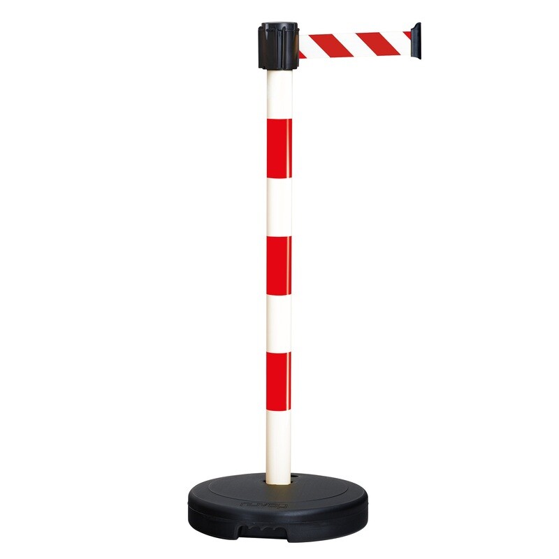 MORION beveiligings riemstaander BASIC, kleur rood/wit, riem/band 3000/50mm