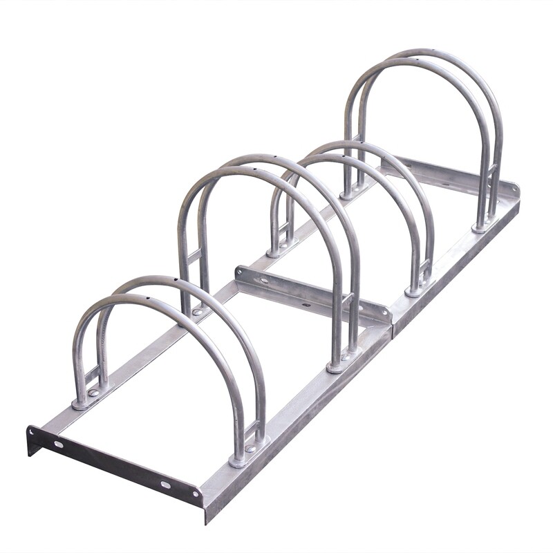MORION fietsenstaander, gebogen beugel, 4 plaatsen.