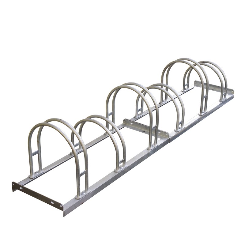 MORION fietsenstaander, 6 plaatsen, gebogen beugel.