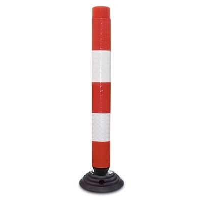 FIX Baken 100mm Ø hoogte 1000mm, rood/wit, model 100-TL.