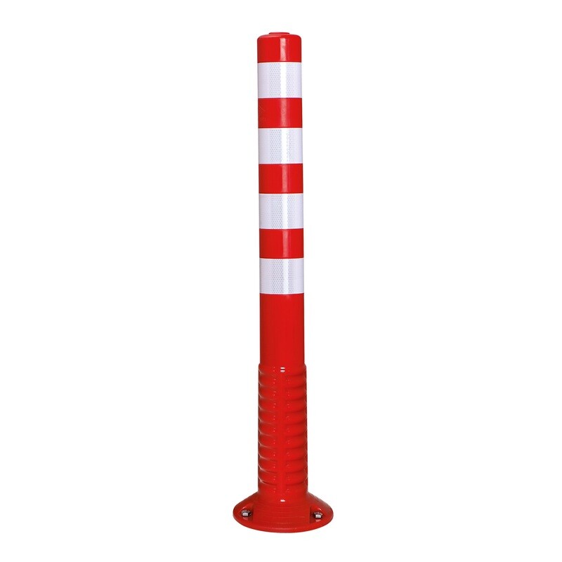 ComeBack paaltje 80mm Ø hoogte 1000mm, rood/wit, zelfoprichtend.