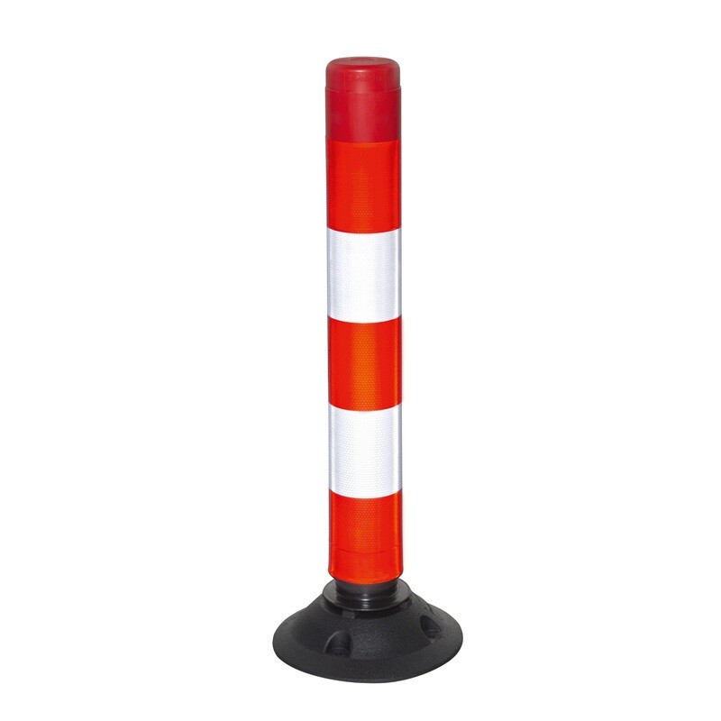 FIX Baken 100mm Ø hoogte 760mm, rood/wit, model 76-TL.
