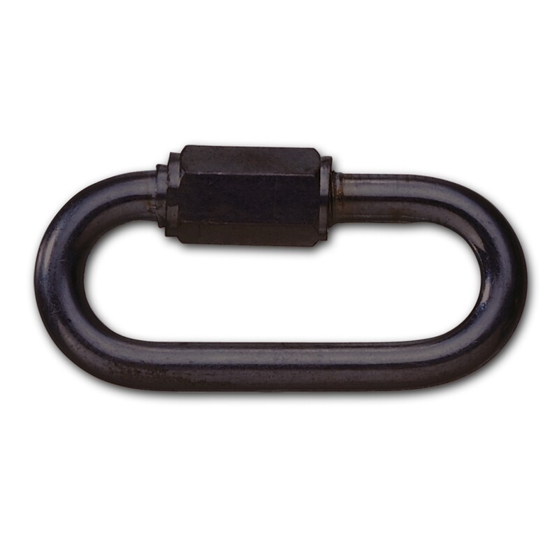 Verbindingshaak met schroefdraad 6mm zwart (set).