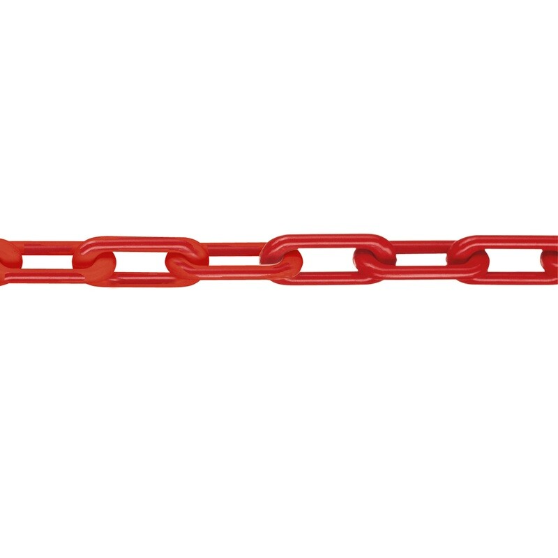 MNK Klasse 8 afzetkettingen nylon 1 bundel 25m, rood.