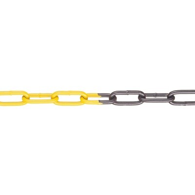 M FERRO- Signaal schakelketting 6mm 1 bundel 15m, geel/zwart.