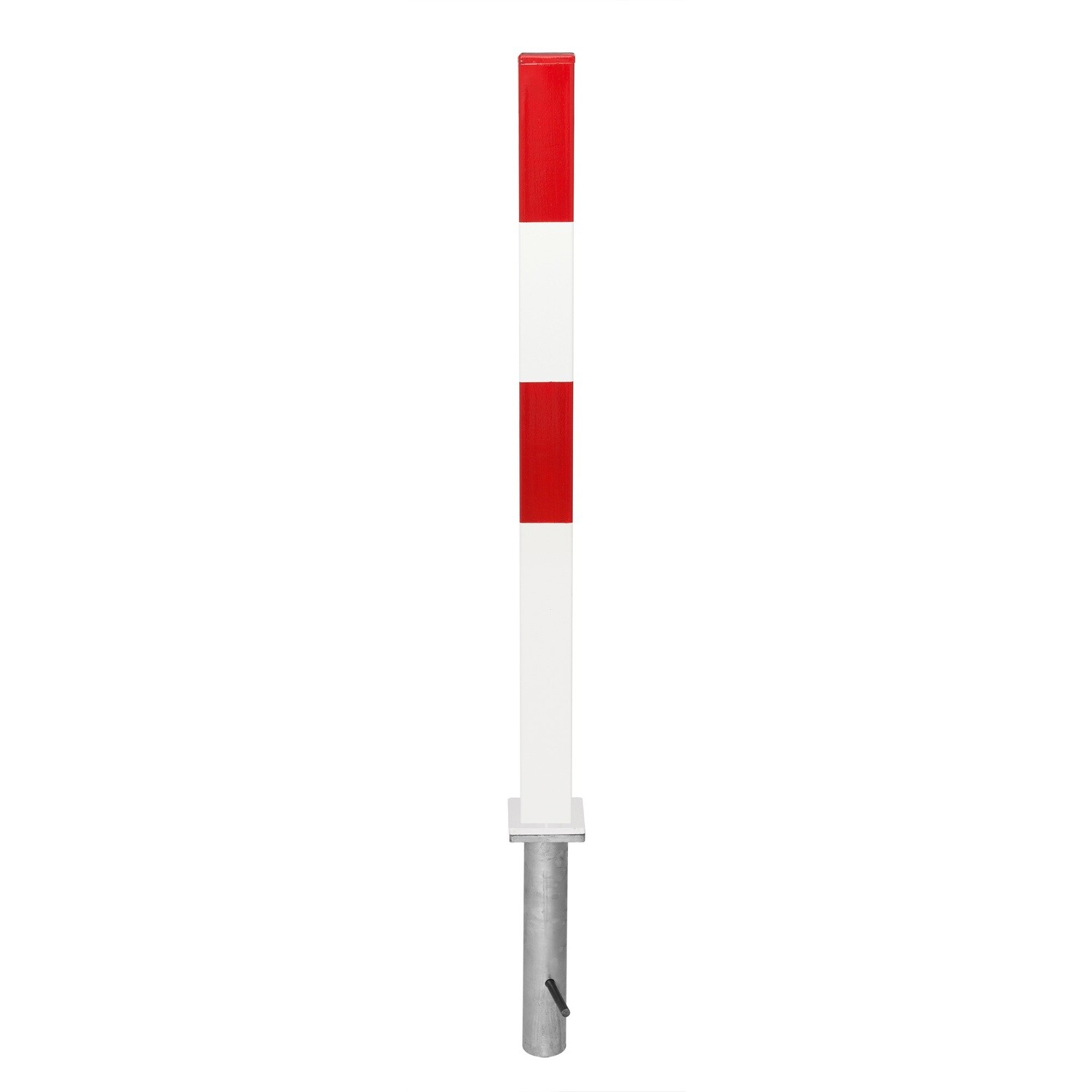 PARAT B-afzetpaal 70x70mm, 1000mm, beton, rood/wit