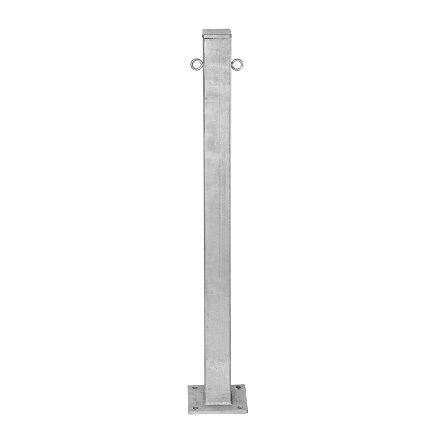 PARAT B-afzetpaal 70x70mm, 1000mm, pluggen, therm. verz., 2 ogen