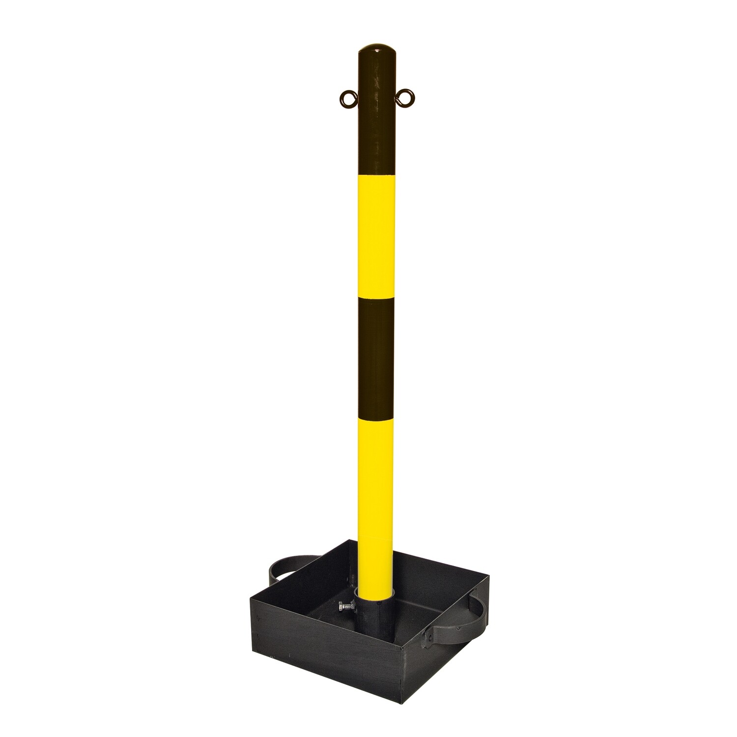 EXTERN, zware kettingstaander 1000x60mm Ø, geel/zwart