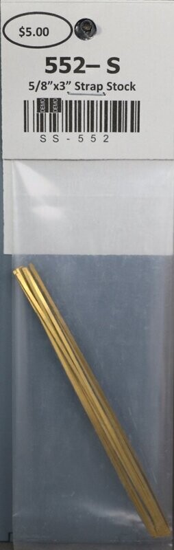 552 - S Scaled 5/8" x 3" Strap Stock