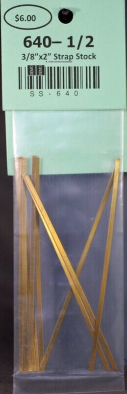 640 - 1/2 Scaled 3/8" x 2" Strap Stock