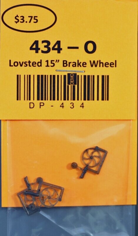 434 - O Lovsted 15" Diameter Brakewheel - Plastic, 3/package