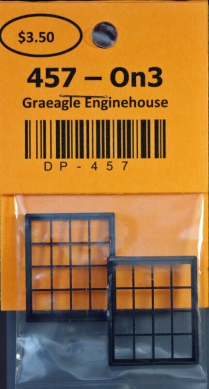 457 - On3 Graeagle Engine house Fixed Window 42" X 51"