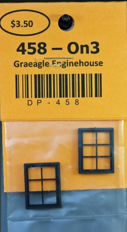 458 - On3 Graeagle Engine house Fixed Window 27"x34"
