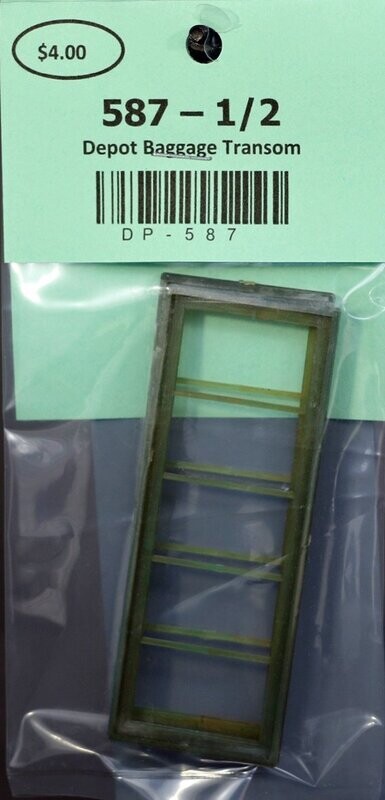 587 - Jefferson Depot Baggage Transom With 22” X 84” Casement