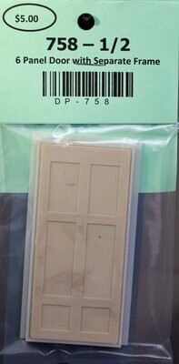 758 - 6 Panel Door With Separate Frame