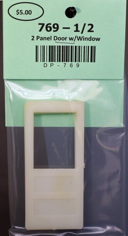 769 - 2 Panel Door With Top Window, 36” X 80”