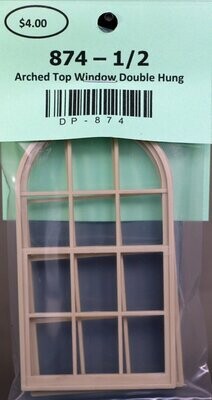 874 - Arched Top Window, Double Hung, 51” X 93”
