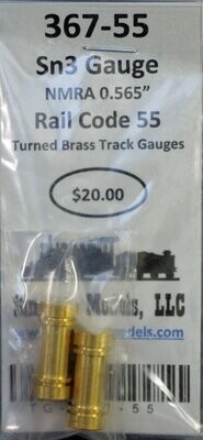 367-55 - Sn3 Gauge Rail Code 55 Turned Brass Track Gauge
