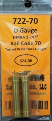 721-70 - On3 Gauge Rail Code 70 Turned Brass Track Gauge
