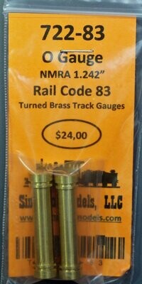 722-83 - O Gauge Rail Code 83 Turned Brass Track Gauge