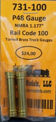 731-100 - P48 Gauge Rail Code 100 Turned Brass Track Gauge