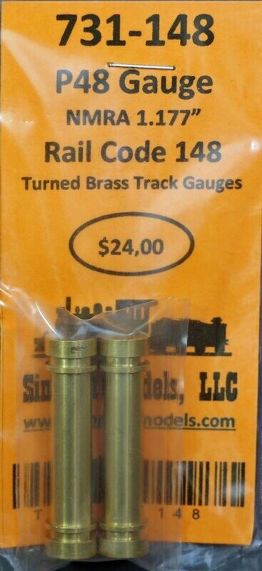 731-148 - P48 Gauge Rail Code 148 Turned Brass Track Gauge