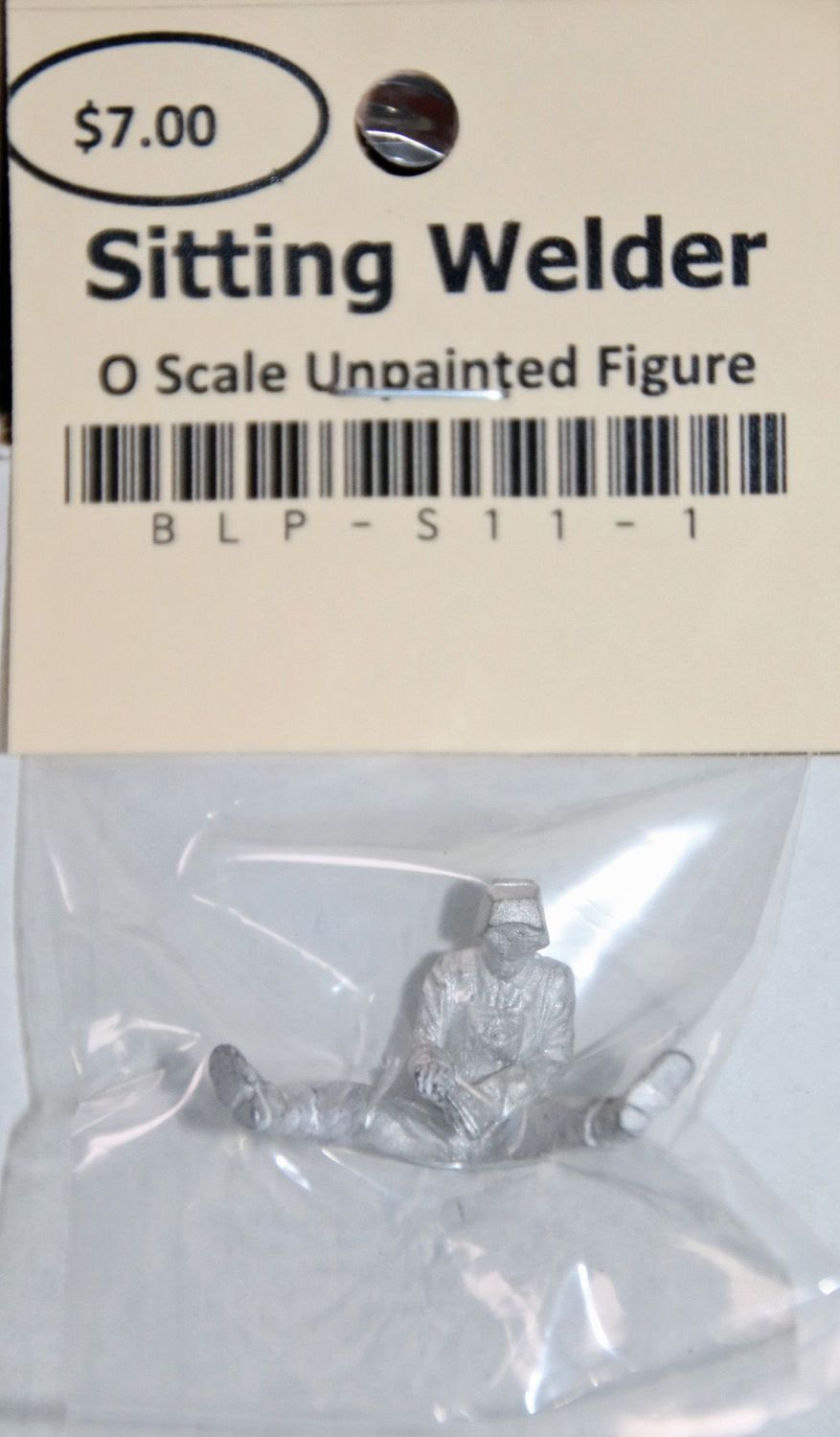 BLP-S11-1 - Sitting Welder Unpainted Figure