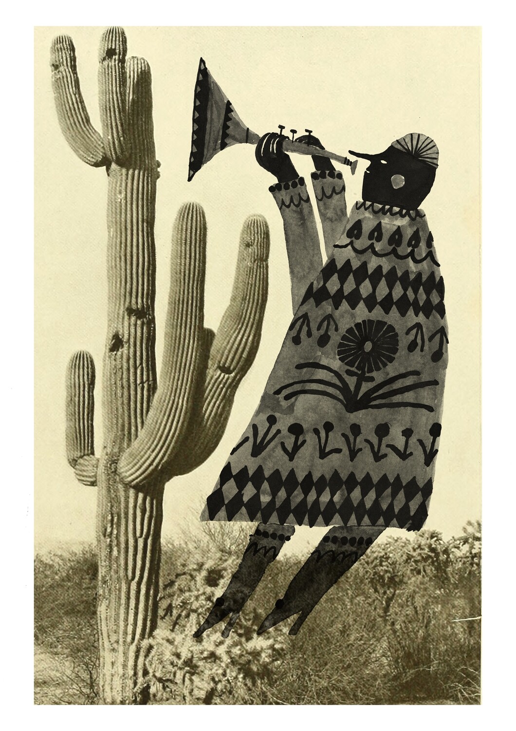 Cait McEniff 'Trumpet Cactus Man' Print