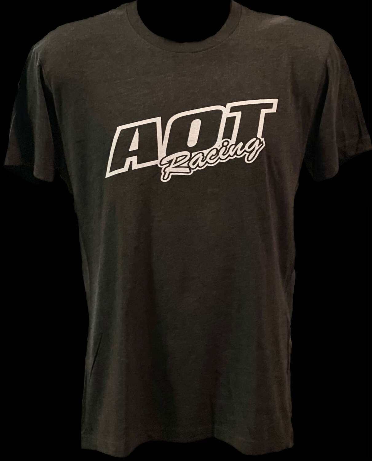 Adult Racing Logo Tee, Size: Large, Color: Charcoal/Black