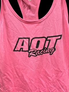 Woman’s Racer back Racing Logo Tank