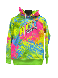 Neon Splatter Pullover Hoodie- In Stock