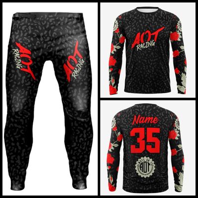 Black Leopard Rose BMX Kit