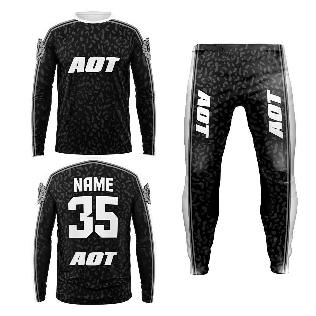 Wild Side-Black/ WHITE Leopard kit- in stock Y26/YXL