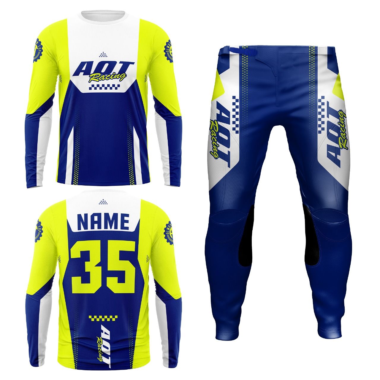 Limited SINGE- Flo Yellow/White/Navy - 36/X-Large