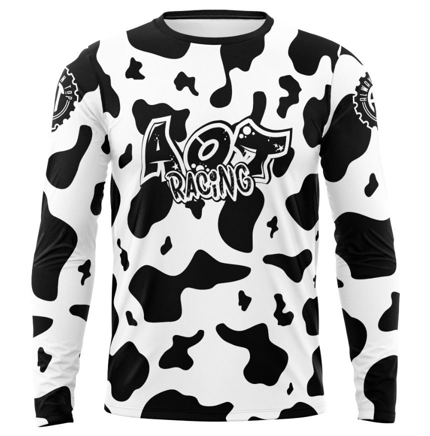 Cow/ Black Pants w/White AOT log- Y20/YS