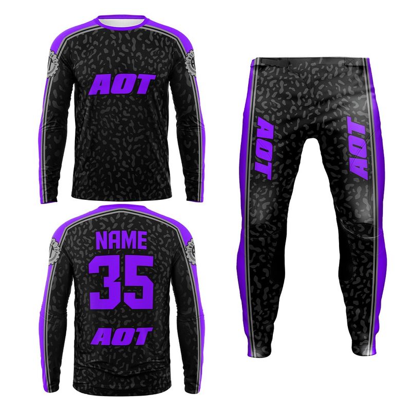 Black Leopard Purple- XL/36