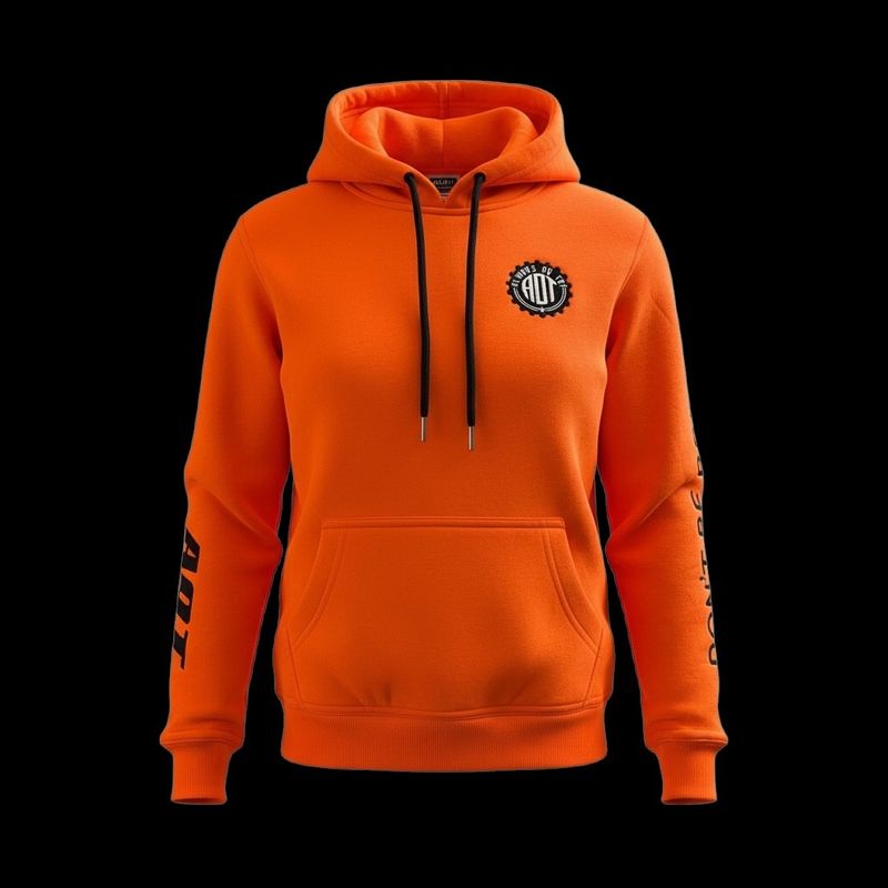 Embroidered Neon Orange- Small