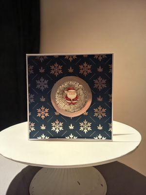 Karte Santa Silber Schneeflocke