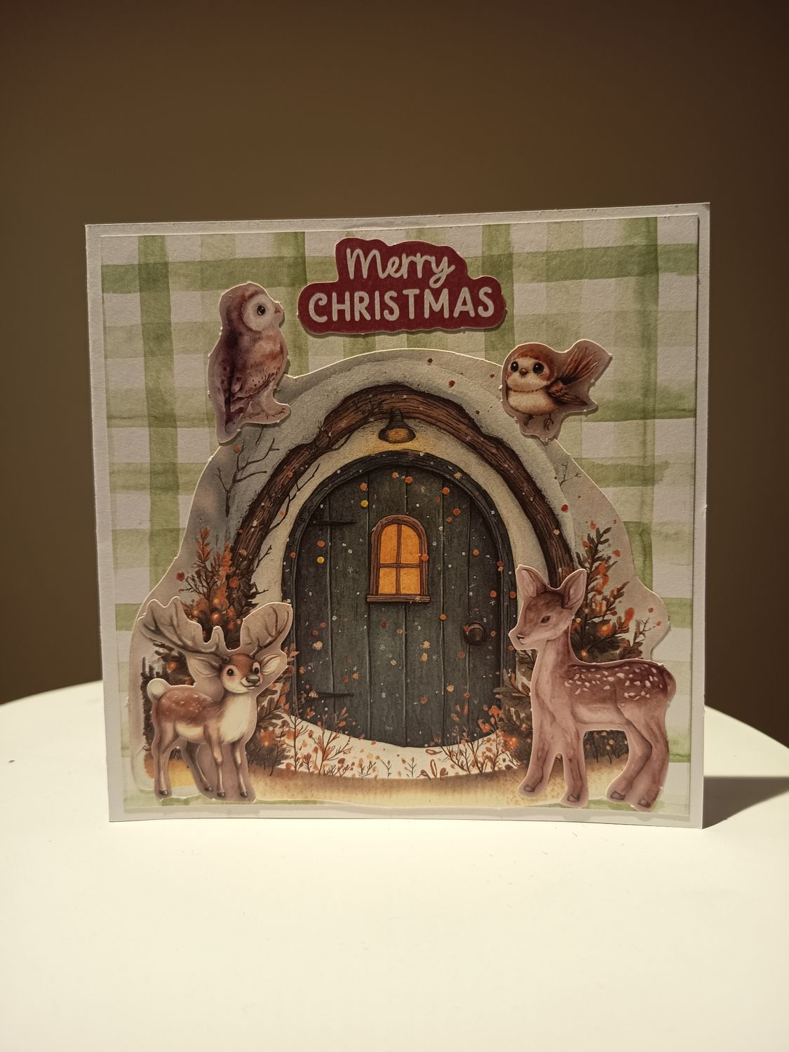 Karte Haus mit Tieren