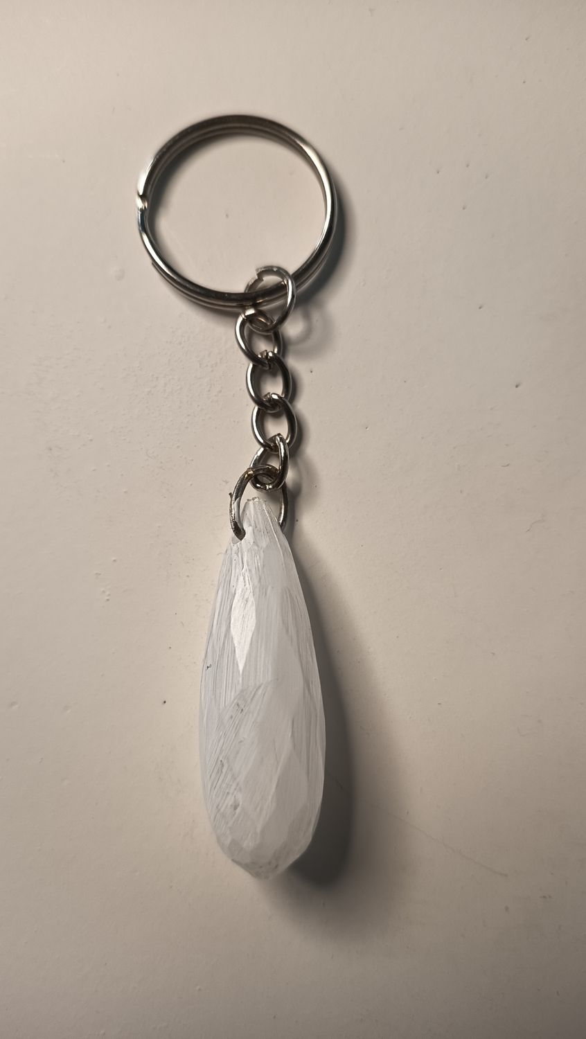 Schlüsselanhänger Tropfen weiss