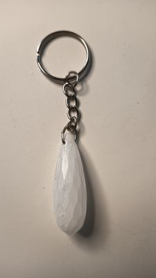 Schlüsselanhänger Tropfen weiss