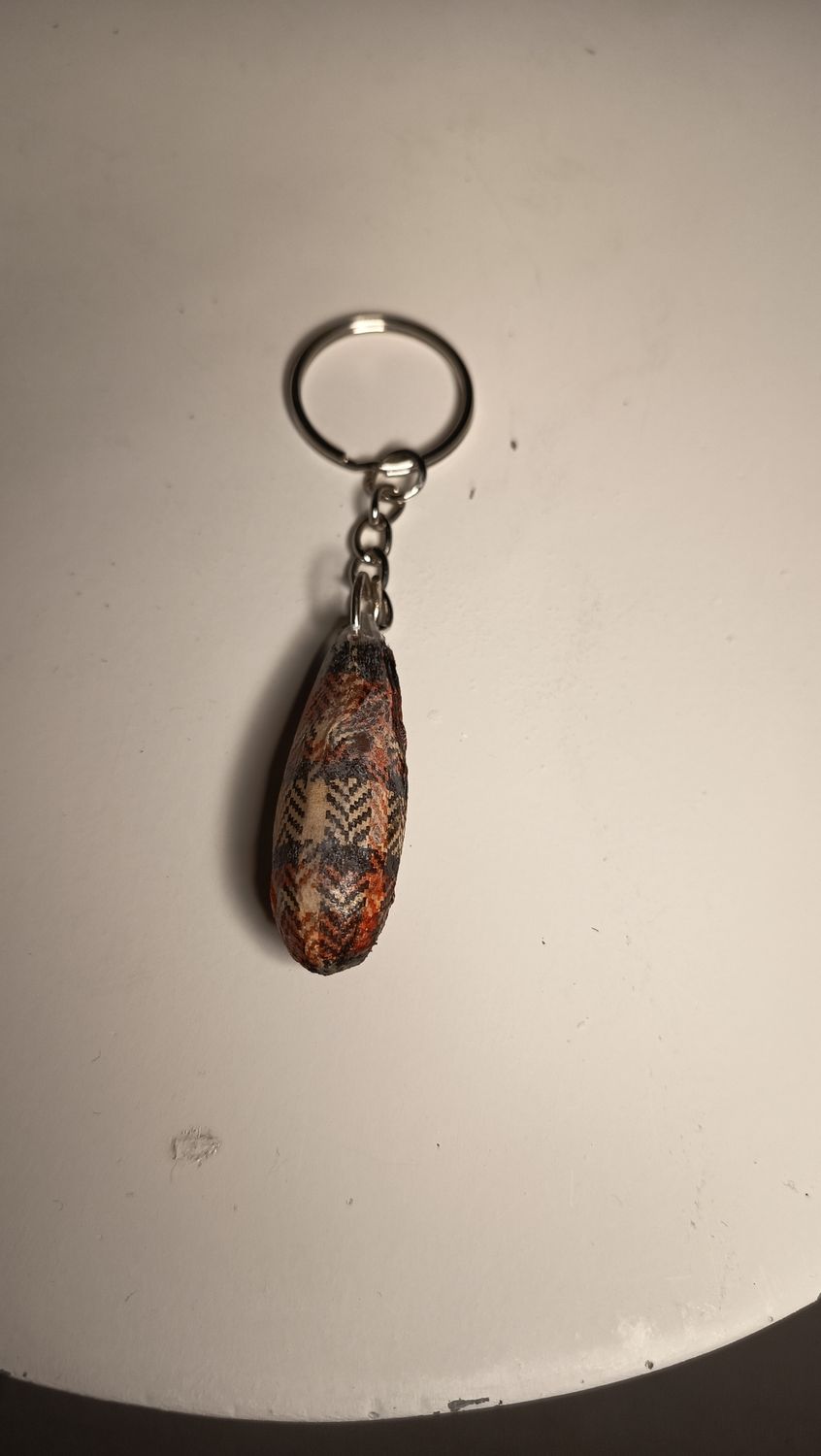 Schlüsselanhänger Tropfen Karo 