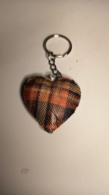 Schlüsselanhänger Herz Karo