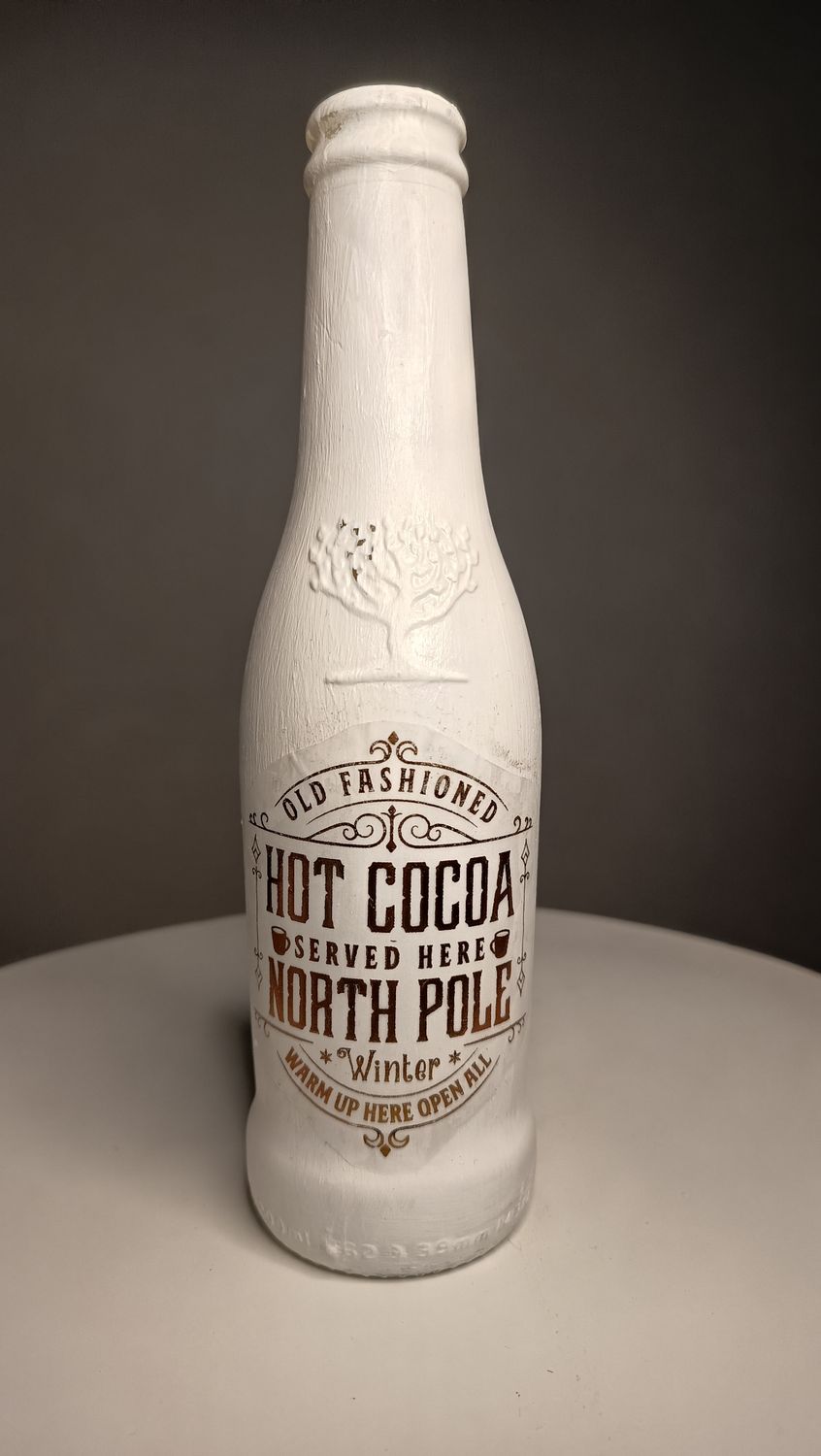 Kleine Deko Flasche North Pole